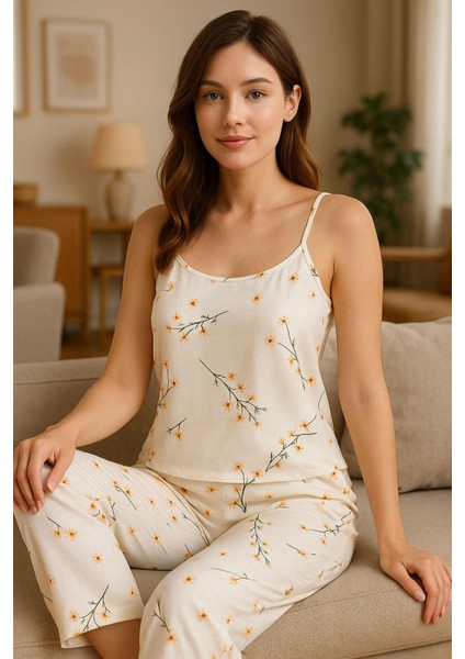 Papatya Desenli Ultra Kaliteli Kadın Pijama Takımı fiyatları