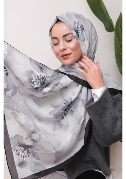 Art Bloom Suluboya Desenli Dijital Soft Şal