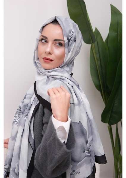 Art Bloom Suluboya Desenli Dijital Soft Şal