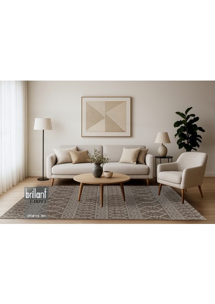 Kahverengi Iskandinav Tarzı Kilim Desenli Yolluk Lateks Halı fiyatları