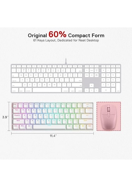 K530 Draconic%60 Kompakt Rgb Kablosuz, 5.0 Bluetooth Oyun Klavyesi Kahverengi Anahtarlı ve 16,8 Milyon Rgb Aydınlatma indirimleri