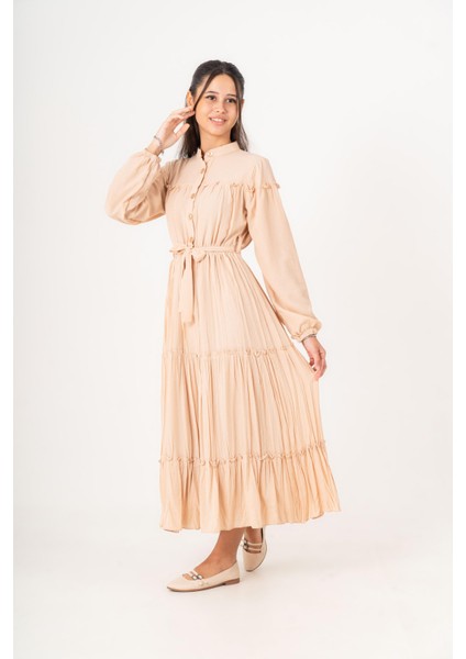 Selya Kız Çocuk Elbise Bej