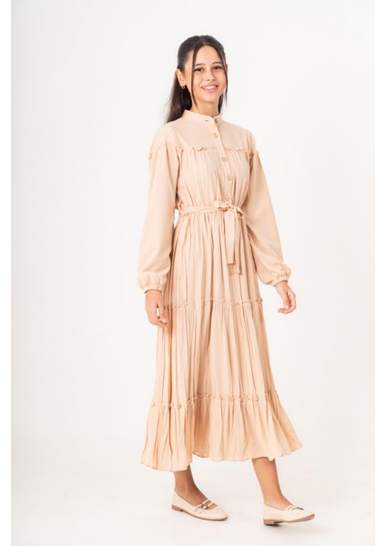 Selya Kız Çocuk Elbise Bej