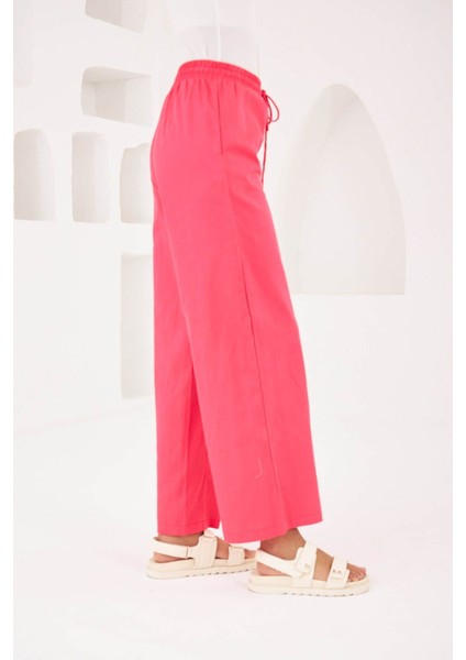 Kadın Beli Lastikli Rahat Kalıp Pamuk Gabardin Pantolon modelleri