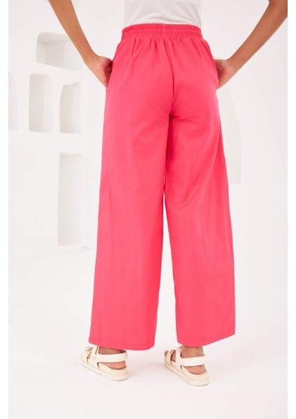 Kadın Beli Lastikli Rahat Kalıp Pamuk Gabardin Pantolon indirimleri