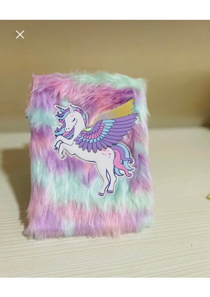 Peluş Kaplamalı Unicorn Kabartmalı Not Defteri modelleri