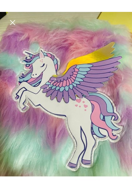 Peluş Kaplamalı Unicorn Kabartmalı Not Defteri fırsatları