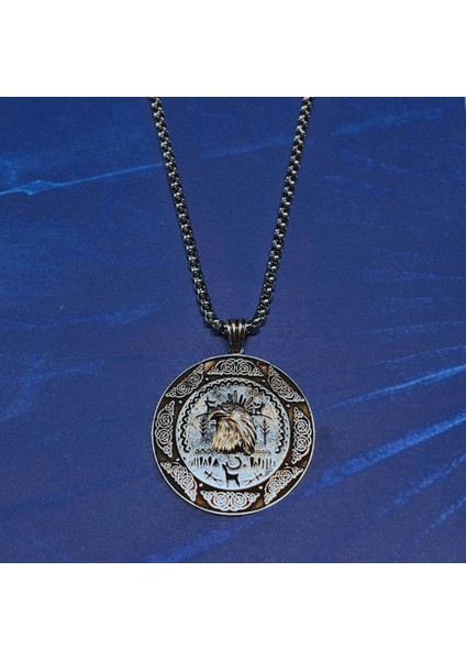 Kartal Figürlü El Işçiliği 925 Ayar Gümüş Erkek Kolye