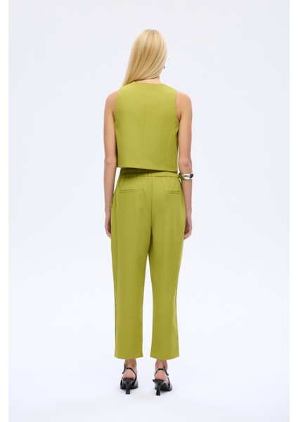 Düğme Detaylı Yelek Ceket Olive indirimleri