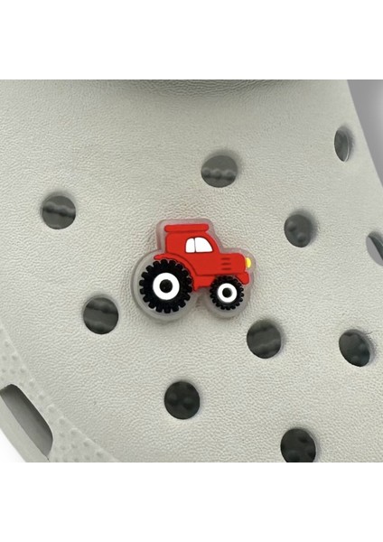 Terlik Süsü ve Aksesuarı , Çanta Süsü – Jibbitz 3D Mini Traktör Figür Aksesuar