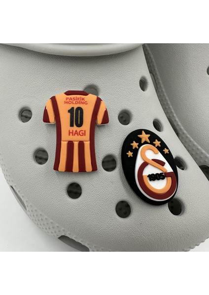 Terlik Süsü ve Aksesuarı – Jibbitz 3D Sarı Kırmızı Hagi 10 No Formalı Siyah 5 Yıldızlı Set Aksesuar fiyatları