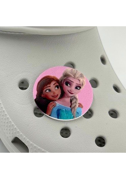 Terlik Süsü ve Aksesuarı , Çanta Süsü – Jibbitz 3D Dijital Baskılı Frozn Anna Figür Logo Aksesuar