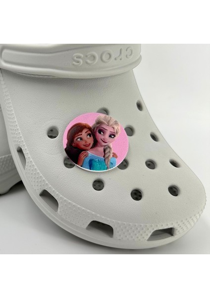 Terlik Süsü ve Aksesuarı , Çanta Süsü – Jibbitz 3D Dijital Baskılı Frozn Anna Figür Logo Aksesuar modelleri