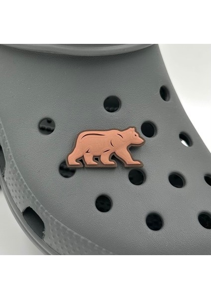 Terlik Süsü ve Aksesuarı , Çanta Süsü – Jibbitz 3D Yürüyüşteki Ayı Görsel Logo Aksesuar