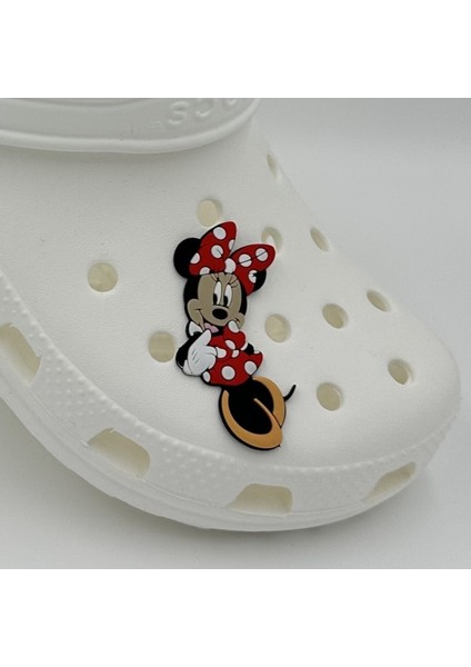 Terlik Süsü ve Aksesuarı , Çanta Süsü – Renkli Jibbitz Minie Mouse Görselli Figür Aksesuarı