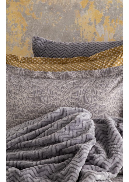 Çift Kişilik Paolina Gri Yatak Örtülü Nevresim Set fırsatları