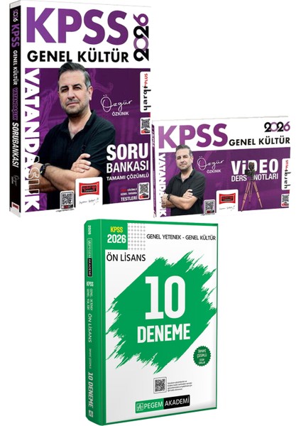 2026 Kpss Vatandaşlık Soru Bankası Video Ders Notları - 2026 Kpss Ön Lisans Çözümlü 10 Deneme