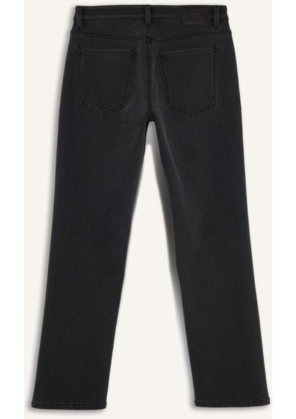 Diago Comfort Fit Yüksek Bel Geniş Paça Düz Paça Termal Polarlı Jean Pantolon F6132AX25WN fırsatları