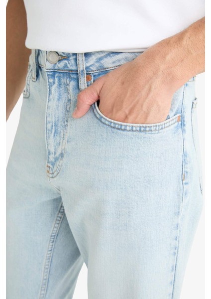 Slim Tapered Fit Dar Paça Jean Pantolon F2324AX25AU