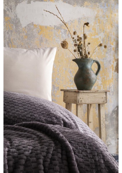 Tek Kişilik Trusty Antrasit Jakar Desen Battaniye 160 x 220 cm modelleri