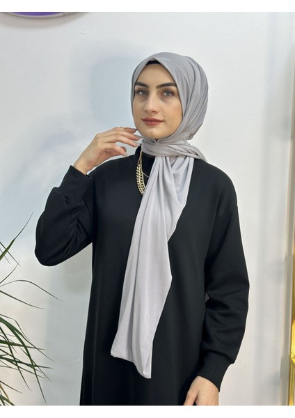 Ithal Kumaş Çıtçıtlı Hazır Şal Iki Sekılde Kullanılır Gri