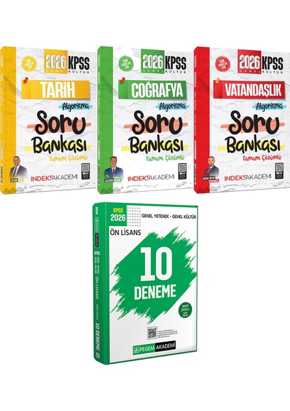 2026 Kpss Tarih Coğrafya Vatandaşlık Algoritma Soru Bankası - 2026 Kpss Ön Lisans Çözümlü 10 Deneme