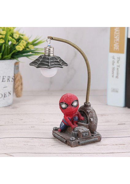 Yaratıcı Avengers Örümcek Adam Gece Lambası Kolye Ev Dekorasyon Reçine El Sanatları Çocuk Erkek Doğum Günü Hediyesi (Yurt Dışından)