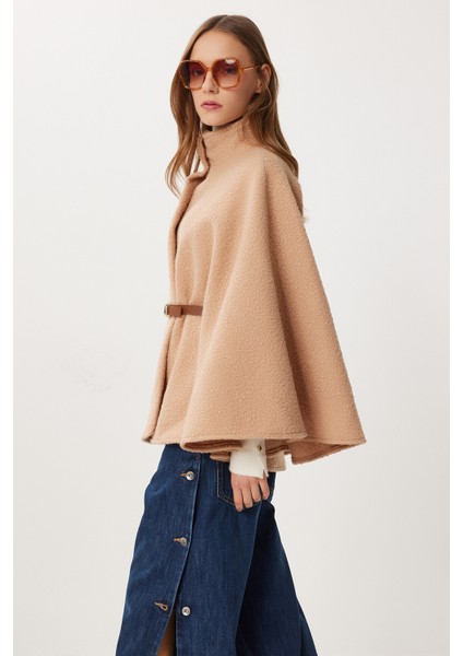 Kemerli Düğmeli Buklet Panço LMW0030 Bisküvi modelleri