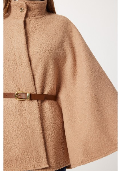 Kemerli Düğmeli Buklet Panço LMW0030 Bisküvi indirimleri