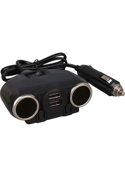 1630 12-24V Çift USB Girişli 120W 80CM Kablolu 2'lı Araç Çakmak Çoklayıcı fiyatları