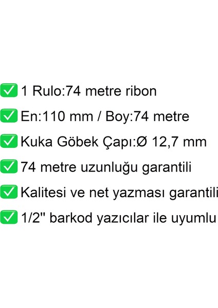 110X74 Metre Wax Ribon 1 Adet fiyatları