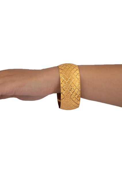 40 Gram (Gr) 40MM Petek Model Mega Bilezik 22 Ayar Yatırımlık Işçiliksiz