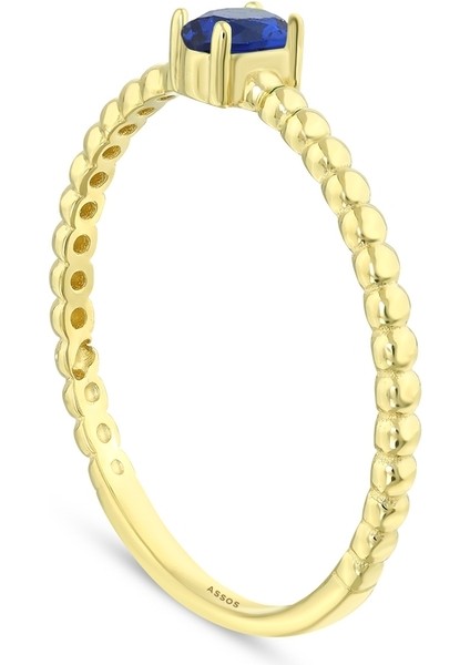 Altın Renkli Taşlı Yüzük - 14K fiyatları