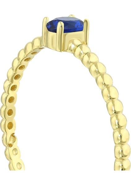 Altın Renkli Taşlı Yüzük - 14K indirimleri