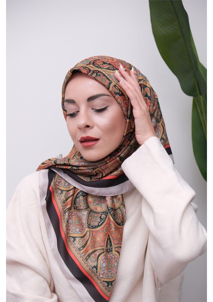 Renkli Karma Desen Dijital Soft Eşarp