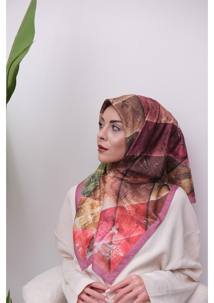 Renkli Karma Desen Dijital Soft Eşarp