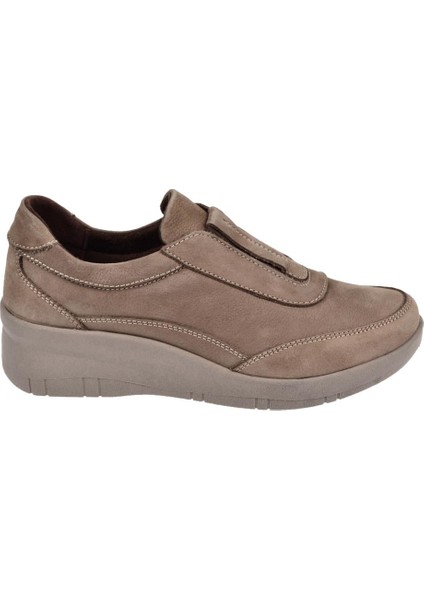 Hakiki Deri Comfort Kadın Ayakkabı BEE-220 Kum Nubuk fiyatları