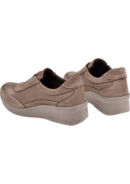 Hakiki Deri Comfort Kadın Ayakkabı BEE-220 Kum Nubuk indirimleri