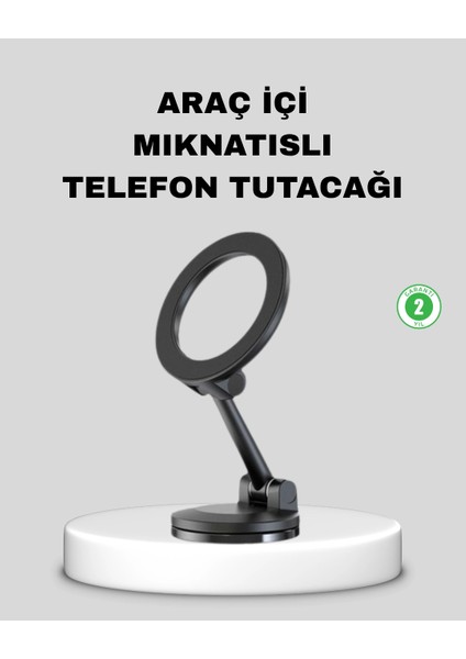 Katlanır Manyetik Araç Içi Telefon Tutucu – 360° Dönebilen, Magsafe Uyumlu, Güçlü Mıknat