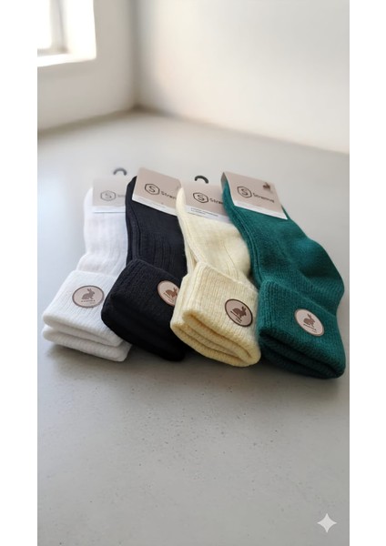 Angora Ortaboy Çorap (4 Farklı Renk) modelleri