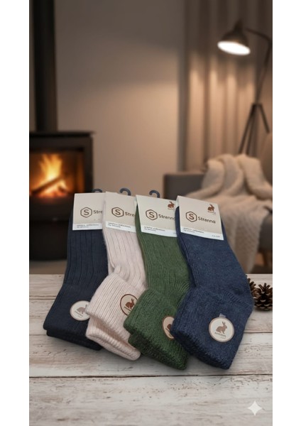 Angora Ortaboy Çorap (4 Farklı Renk) fırsatları