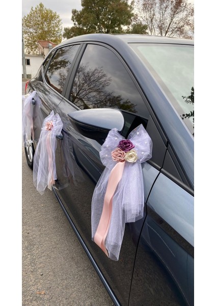 3 Renk Solmayan Gül Gelin Araba Süsü, Düğün Araba Süsü, Konvoy Süsü, Bohça Süsü modelleri
