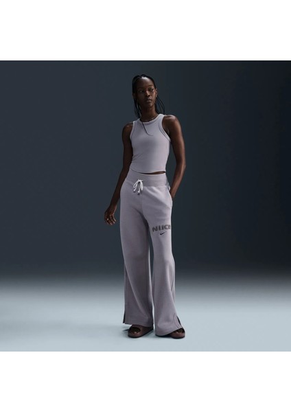 Phoenix Fleece Hr Logo Pant Wide Kadın Eşofman Altı - Polarlı Yüksek Belli Geniş Paça - FV7684-634