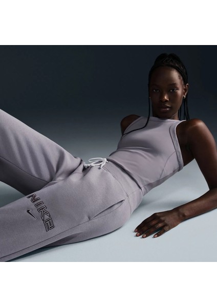 Phoenix Fleece Hr Logo Pant Wide Kadın Eşofman Altı - Polarlı Yüksek Belli Geniş Paça - FV7684-634