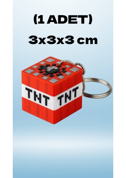 Minecraft Tnt Blok Anahtarlık (1 Adet)