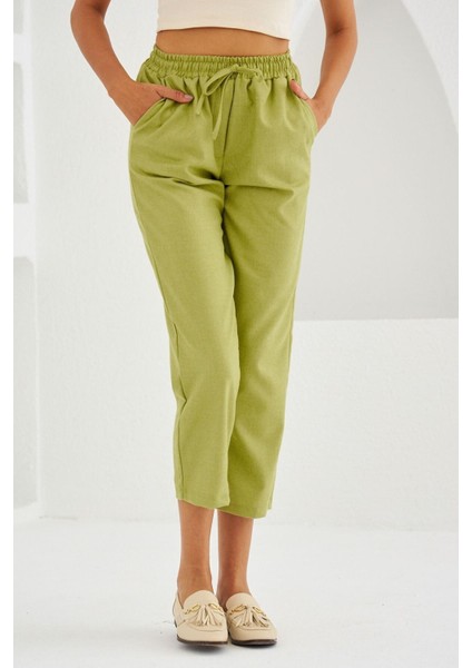 Beli Lastikli Rahat Kalıp Kumaş Pantolon modelleri