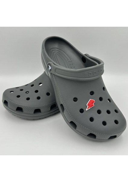 Terlik Süsü ve Aksesuarı , Çanta Süsü – Renkli Jibbitz 3D Kabartmalı Şimşek Görselli Figür Aksesuarı modelleri