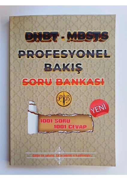 Profesyonel Bakış Dhbt-Mbsts -Soru Bankası - 2026