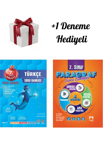 Nartest 7.sınıf Türkçe Soru Bankası ve Mozaik Paragraf Soru Bankası +1 Deneme Hediyeli