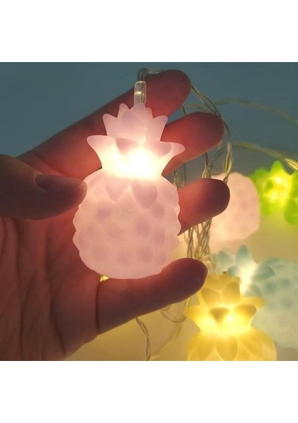 Karışık Renk Dekoratif Ananas Dolama 10’lu Şerit LED Işık Zinciri fiyatları